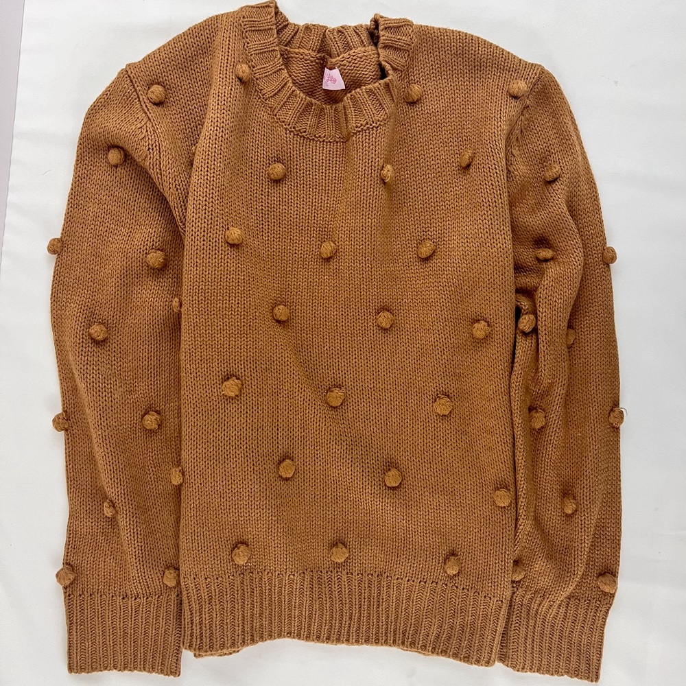 Tan Pom Sweater